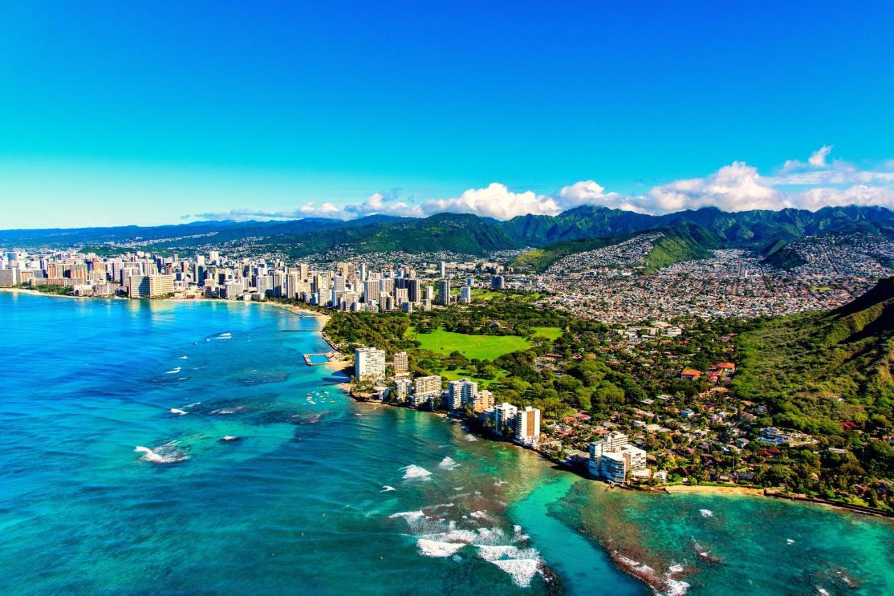 Aqua Palms Waikiki Ocean View Lanai Parking Included Appartement Honolulu Buitenkant foto