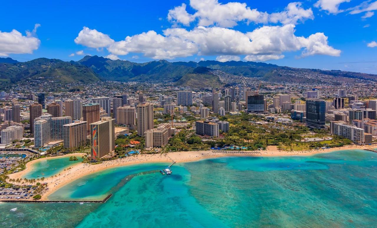 Aqua Palms Waikiki Ocean View Lanai Parking Included Appartement Honolulu Buitenkant foto